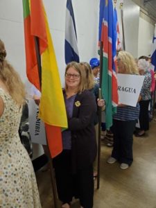 Line Up of the banner procession at the 2021 LWML Convention